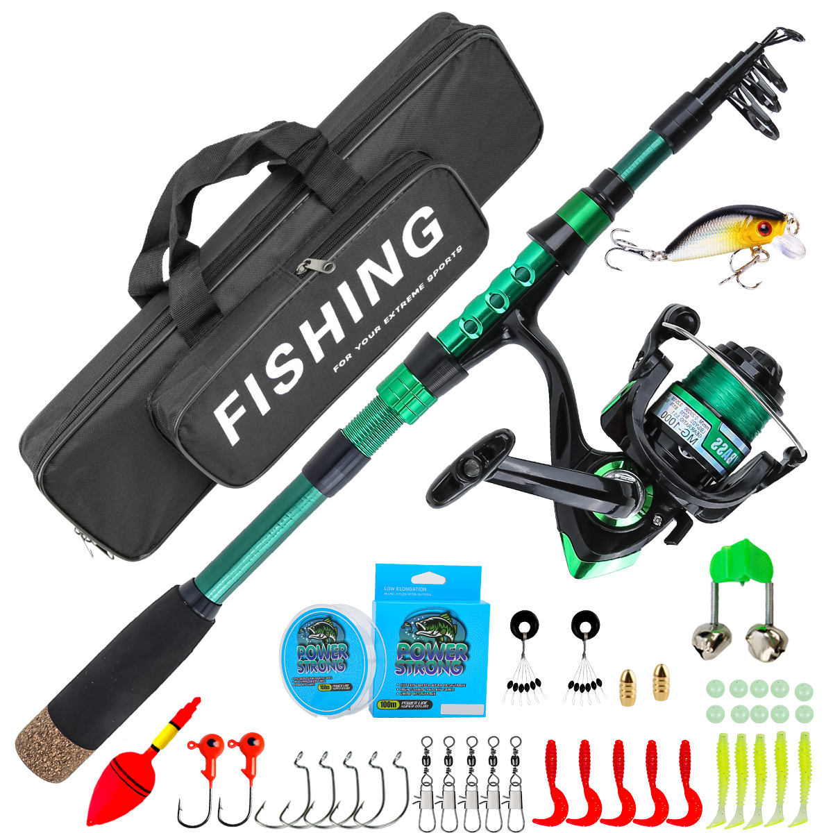 1.8 Meters Green Carbon Fiber  - đánh giá và giá Fishing Line Box